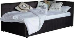 Односпальная кровать-тахта Bonna 900, П/М, ткань, Чёрный Bravo