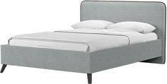 Кровать интерьерная Миа HP рогожка Bravo grey/кант Коричневый 140*200