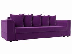 Прямой диван Лига-005 Микровельвет Фиолетовый Bravo
