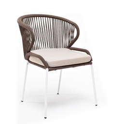 Плетеный стул из роупа Милан коричнево-бежевый 4sis
