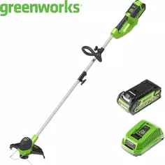 Триммер аккумуляторный Greenworks G40LTK2 40 В АКБ и ЗУ в комплекте