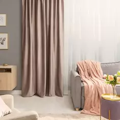 Штора на ленте со скрытыми петлями блэкаут Inspire Annalise 200x280 см цвет серо-сиреневый Fossil 4