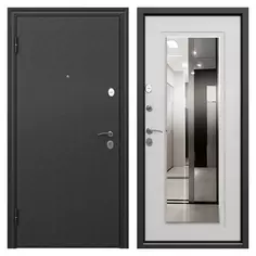 Дверь входная металлическая Грата, 860 мм, левая, цвет скай белый Torex