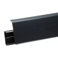 Плинтус напольный ПВХ цвет черный 2200x22x100 мм Без бренда