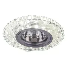 Спот точечный встраиваемый Elektrostandard "Whirl" с LED-подсветкой под отверстие 60 мм, 1 м², цвет прозрачный