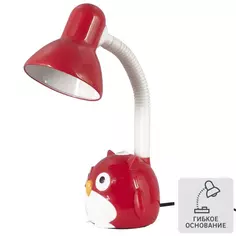 Лампа настольная Сова E27 40 Вт цвет красный Camelion