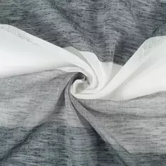Тюль «Крупные полосы» 295 см цвет серый Без бренда