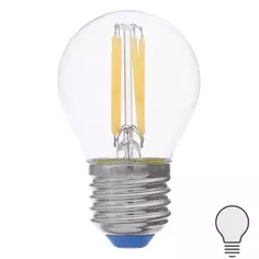 Лампа светодиодная филаментная Airdim форма шар E27 5 Вт 500 Лм свет холодный Uniel