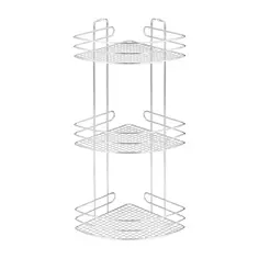 Полка для ванной ЧМЗ 501-006-12 угловая трехъярусная цвет хром Verran