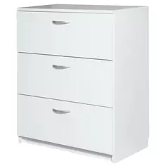 Комод 3 ящика 68.5x80x39.4 см ЛДСП цвет белый Без бренда