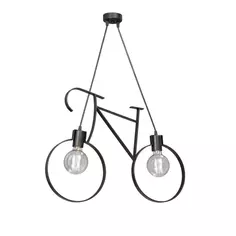 Люстра Vitaluce Велоче 2 лампы 6м² Е27 цвет черный матовый