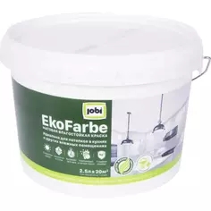 Краска для кухни и ванной Jobi Ekofarbe матовая цвет белый база A 2.5 л