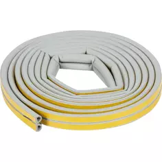 Уплотнитель для окон и дверей Axton D-профиль 6М цвет серый