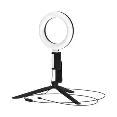 Светильник кольцевой светодиодный Gauss Ring Light Ø16 см с пультом управления