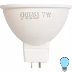 Лампа светодиодная Gauss GU5.3 7 Вт спот 570 лм, холодный белый свет