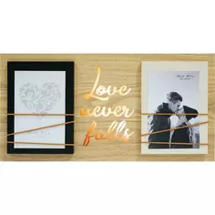 Рамка для 2-ух фотографий с подсветкой «Love never folls», 10х15 см Без бренда