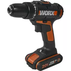 Дрель-шуруповерт аккумуляторная Worx WX101.1, 20 В Li-ion 2x2Ач