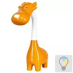 Настольная лампа светодиодная Camelion «Жираф» KD-856, регулируемый белый свет, цвет оранжевый