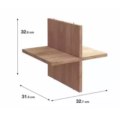 Полка крестовая для стеллажа Spaceo KUB 32.7x32.6 см дерево цвет дуб