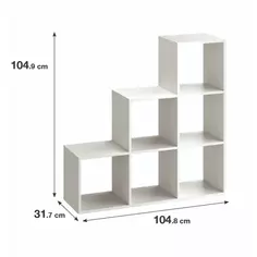 Стеллаж Spaceo KUB 123K 6 секций 104x104x31.5 см ЛДСП цвет белый
