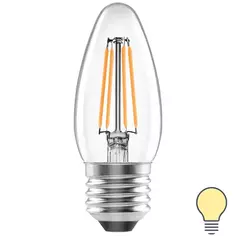 Лампа светодиодная Lexman E27 220-240 В 5 Вт свеча прозрачная 600 лм теплый белый свет