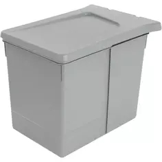 Контейнер для мусора Aff навесной 15 л 34.5x29.5x25 см пластик цвет серый Без бренда