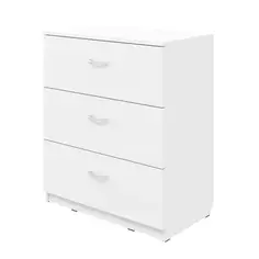 Комод 3 ящика 68.5x80x39.5 см ЛДСП цвет белый Без бренда