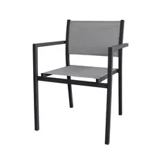 Кресло садовое Steel 55x80x55 см сталь/текстилен антрацит Без бренда