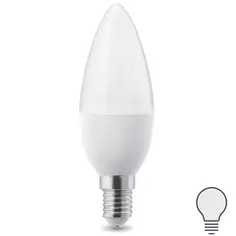 Лампа светодиодная E14 220-240 В 6.5 Вт свеча матовая 600 лм нейтральный белый свет Без бренда