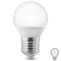 Лампа светодиодная E27 220-240 В 6 Вт шар матовая 600 лм нейтральный белый свет Без бренда