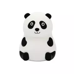 Силиконовый ночник панда 11х11х14 см, теплый белый свет, цвет белый Без бренда