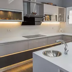 Светодиодная лента для подсветки рабочей зоны SMD 5050 60 диод/15 Вт/м 24 В 10 мм IP20 1 м теплый белый свет Apeyron