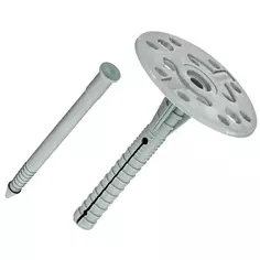 Дюбель для теплоизоляции с пластиковым гвоздем Tech-krep IZO серый 10х90 мм, 30 шт.