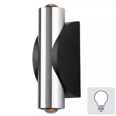 Настенный светильник светодиодный Steel 3 Вт нейтральный белый свет, цвет черный/сталь Без бренда