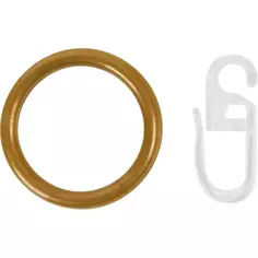 Кольцо с крючком пластик цвет золотой D13/16 10 шт. Inspire