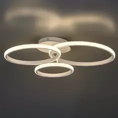 Люстра потолочная Novotech Over 358929 LED 48W круги 2 цвет белый