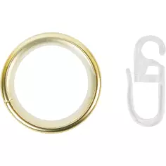 Кольцо с крючком металл цвет латунь матовая D25 10 шт. Inspire