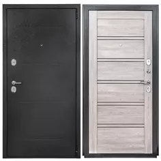 Дверь входная металлическая Порта Р-2 Дуб европейский 980 мм правая цвет серый/ антик серебро Без бренда