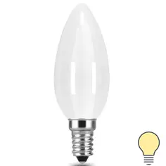 Лампа светодиодная Gauss Filament Milky Е14 9 Вт свеча теплый белый свет, для диммера