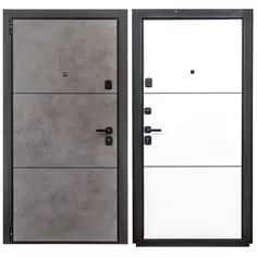 Дверь входная металлическая Порта М-3 Дарк Конкрет/Энжел 980 мм левая Без бренда