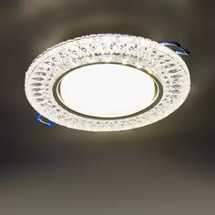 Светильник точечный встраиваемый Italmac Emilia с LED-подсветкой под отверстие 85 мм, 5 м², цвет прозрачный