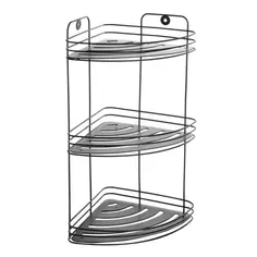 Полка Raindrops угловая Black W7256 3 яруса 20x20x40 см