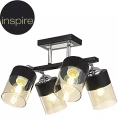 Люстра потолочная Inspire Amber 4 лампы 12 м² цвет черный