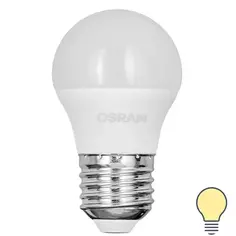 Лампа светодиодная Osram шар 7Вт 600Лм E27 теплый белый свет