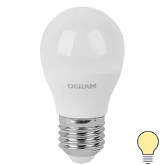 Лампа светодиодная Osram шар 5Вт 470Лм E27 теплый белый свет