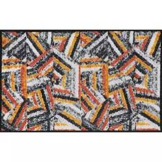 Коврик декоративный нейлон Кристалл 50x80 см цвет оранжевый Ctim