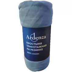 Простыня 90x200 см трикотаж на резинке цвет синий Ardenza