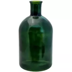 Ваза бутылочная 1 стекло цвет еловая хвоя 32 см Эвис