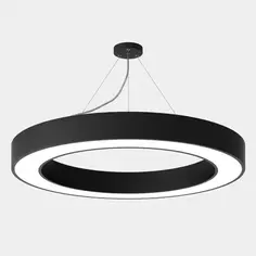 Светильник подвесной светодиодный «Geometria» Ring 5 м² нейтральный белый свет цвет черный Без бренда