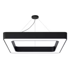 Светильник подвесной светодиодный «Geometria» Quadro 5 м² нейтральный белый свет 70 Вт цвет черный Без бренда
